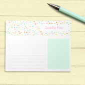 Bright Polka Dot Student Aangepaste naam Notitieblok
