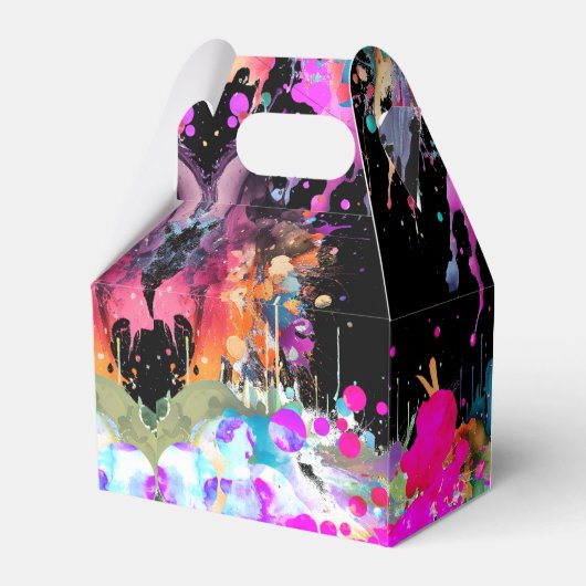 Bright Pool Party Verjaardag, 13e verjaardag Bedankdoosjes (Achterkant)