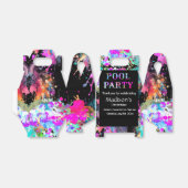 Bright Pool Party Verjaardag, 13e verjaardag Bedankdoosjes (Uitgevouwen)