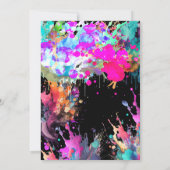 Bright Pool Party verjaardag, uitnodiging (Achterkant)