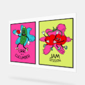 Bright Pop Art Donut & Veggie Duo Posters – Grappi (Hoek)