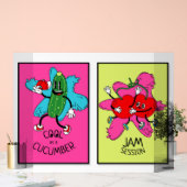 Bright Pop Art Donut & Veggie Duo Posters – Grappi (Huwelijk)