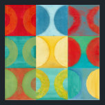 Bright Pop Art with Circles and Squares Acryl Muurkunst<br><div class="desc">Fluorescent is not just for lights anymore as proven by this wonderfully bright pop art piece. This print is a mash of square grids with colored circles inside. If you love abstract art you'l love this print!</div>