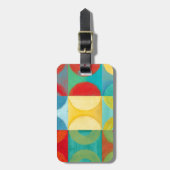 Bright Pop Art with Circles and Squares Bagagelabel (Voorkant verticaal)