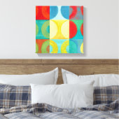 Bright Pop Art with Circles and Squares Canvas Afdruk (Insitu (Slaapkamer))