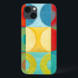 Bright Pop Art with Circles and Squares iPhone 13 Hoesje<br><div class="desc">Fluorescent is not just for lights anymore as proven by this wonderfully bright pop art piece. This print is a mash of square grids with colored circles inside. If you love abstract art you'l love this print!</div>