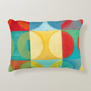 Bright Pop Art with Circles and Squares Decoratief Kussen