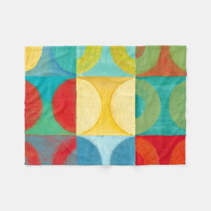 Bright Pop Art with Circles and Squares Fleece Deken