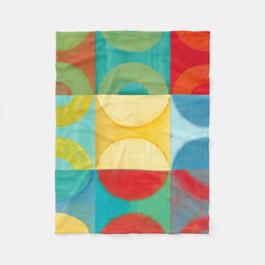Bright Pop Art with Circles and Squares Fleece Deken (Voorkant)