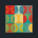 Bright Pop Art with Circles and Squares Hout Afdruk<br><div class="desc">Fluorescent is not just for lights anymore as proven by this wonderfully bright pop art piece. This print is a mash of square grids with colored circles inside. If you love abstract art you'l love this print!</div>