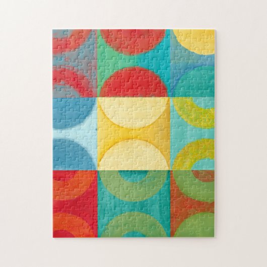 Bright Pop Art with Circles and Squares Legpuzzel (Verticaal)