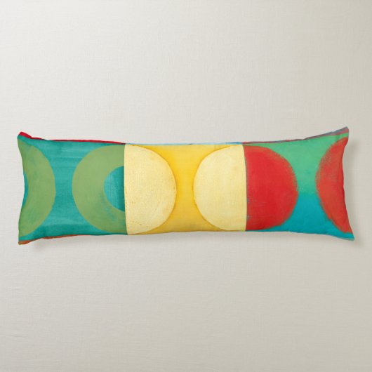 Bright Pop Art with Circles and Squares Lichaamskussen (Achterkant)