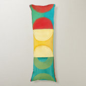 Bright Pop Art with Circles and Squares Lichaamskussen (Voorkant Verticaal)