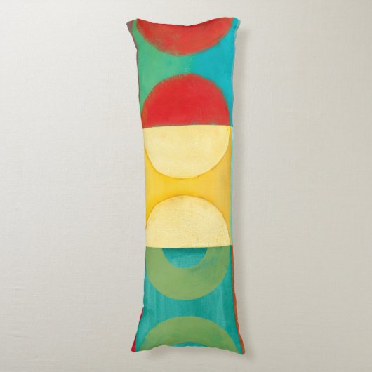 Bright Pop Art with Circles and Squares Lichaamskussen (Voorkant Verticaal)