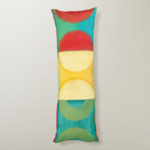 Bright Pop Art with Circles and Squares Lichaamskussen (Achterkant (Verticaal))