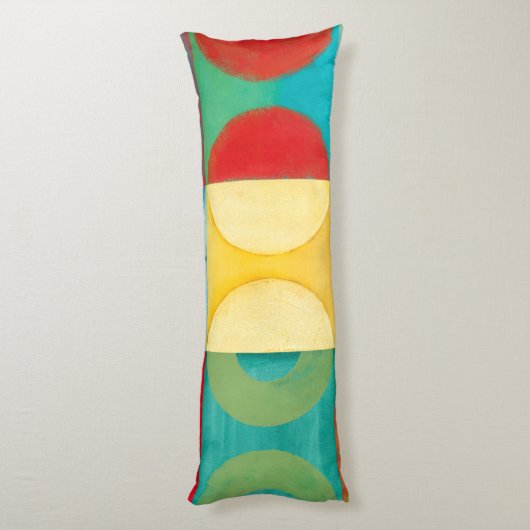 Bright Pop Art with Circles and Squares Lichaamskussen (Achterkant (Verticaal))