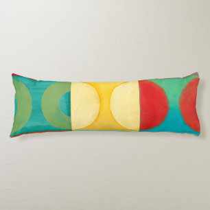 Bright Pop Art with Circles and Squares Lichaamskussen