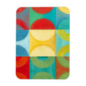 Bright Pop Art with Circles and Squares Magneet (Verticaal)