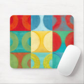 Bright Pop Art with Circles and Squares Muismat (Met muis)