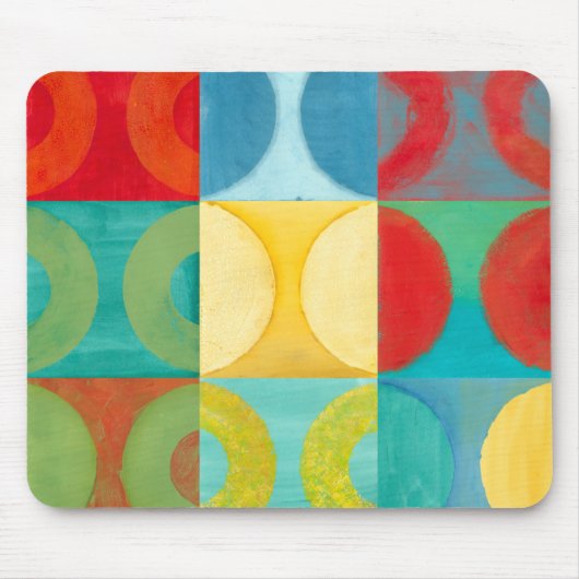 Bright Pop Art with Circles and Squares Muismat (Voorkant)