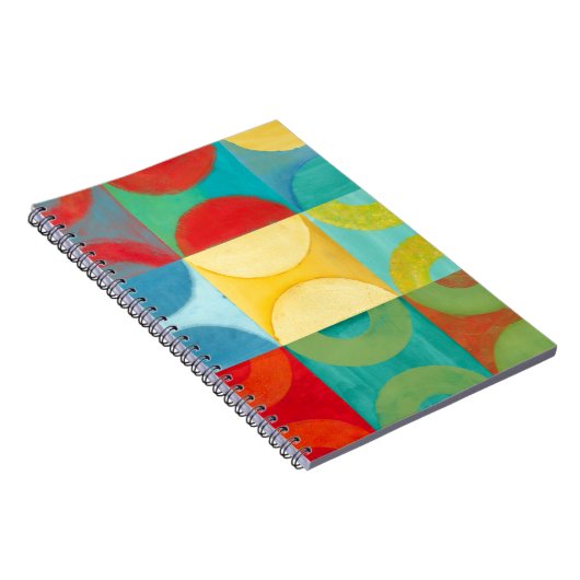 Bright Pop Art with Circles and Squares Notitieboek (Rechterzijde)
