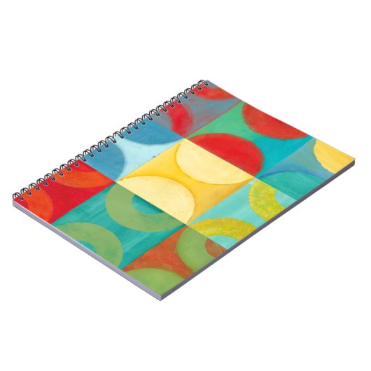 Bright Pop Art with Circles and Squares Notitieboek (Linkerzijde)