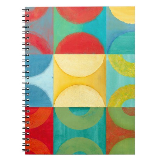 Bright Pop Art with Circles and Squares Notitieboek (Voorkant)