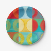 Bright Pop Art with Circles and Squares Papieren Bordje (Voorkant)