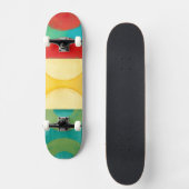 Bright Pop Art with Circles and Squares Persoonlijk Skateboard (Voorkant)