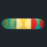 Bright Pop Art with Circles and Squares Persoonlijk Skateboard<br><div class="desc">Fluorescent is not just for lights anymore as proven by this wonderfully bright pop art piece. This print is a mash of square grids with colored circles inside. If you love abstract art you'l love this print!</div>