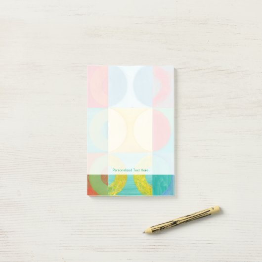 Bright Pop Art with Circles and Squares Post-it® Notes (Op bureau)
