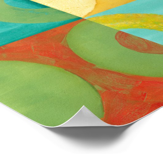 Bright Pop Art with Circles and Squares Poster (Hoek)