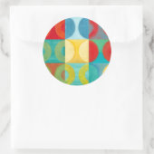 Bright Pop Art with Circles and Squares Ronde Sticker (Tas)