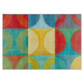 Bright Pop Art with Circles and Squares Snijplank (Voorkant)