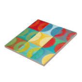 Bright Pop Art with Circles and Squares Tegeltje (Zijkant)