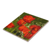 Bright Poppies Close Up Photo Tegeltje (Zijkant)