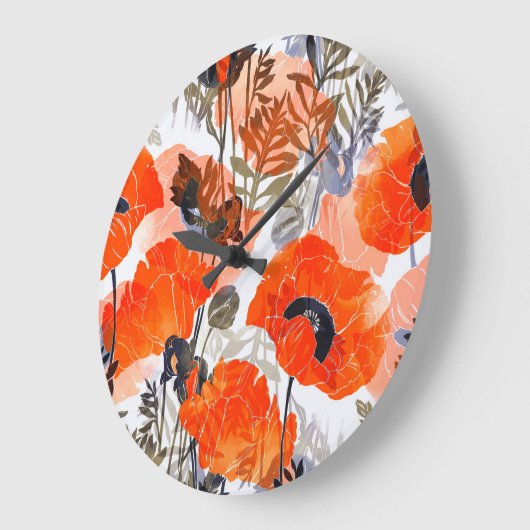 Bright Poppies Imprints: naadloze kunst Grote Klok (Hoek)