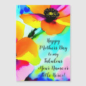Bright Poppies Jouw naam Moederdag Magnet Kaart (Voorkant)