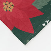 Bright Preppy Christmas Poinsettias Throw Blanket Fleece Deken (Hoek)