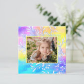 Bright Pretty Watercolor Picture Frame Easter Card Feestdagenkaart (Staand voorkant)