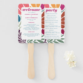 Bright programma voor Abstracte Floral Wedding tus Handwaaier