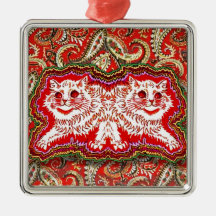 Bright Psychedelic Red Cats beroemd gemaakt door L