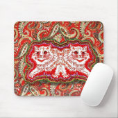 Bright Psychedelic Red Cats beroemd gemaakt door L Muismat (Met muis)