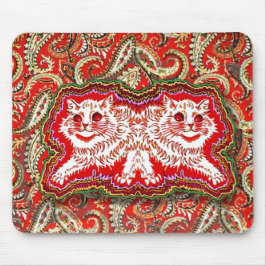 Bright Psychedelic Red Cats beroemd gemaakt door L Muismat