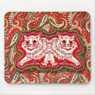 Bright Psychedelic Red Cats beroemd gemaakt door L Muismat