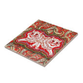 Bright Psychedelic Red Cats beroemd gemaakt door L Tegeltje (Zijkant)