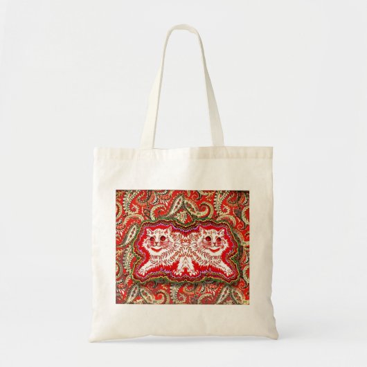 Bright Psychedelic Red Cats beroemd gemaakt door L Tote Bag (Voorkant)