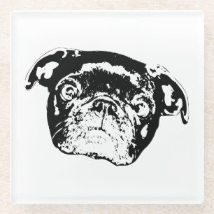 Bright Pug Verzamel Coaster Glazen Onderzetter