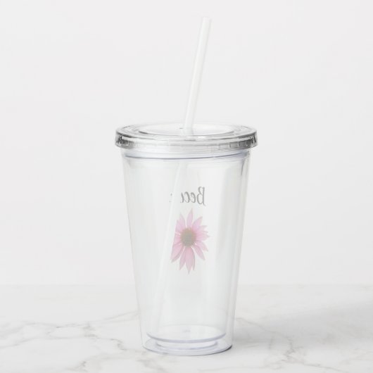 Bright Purple Coneflower Personalized Acryl Drinkbeker (Achterkant)
