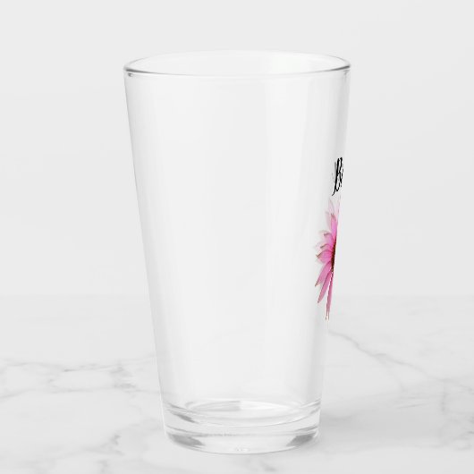Bright Purple Coneflower Personalized Glass Glas (Rechts)